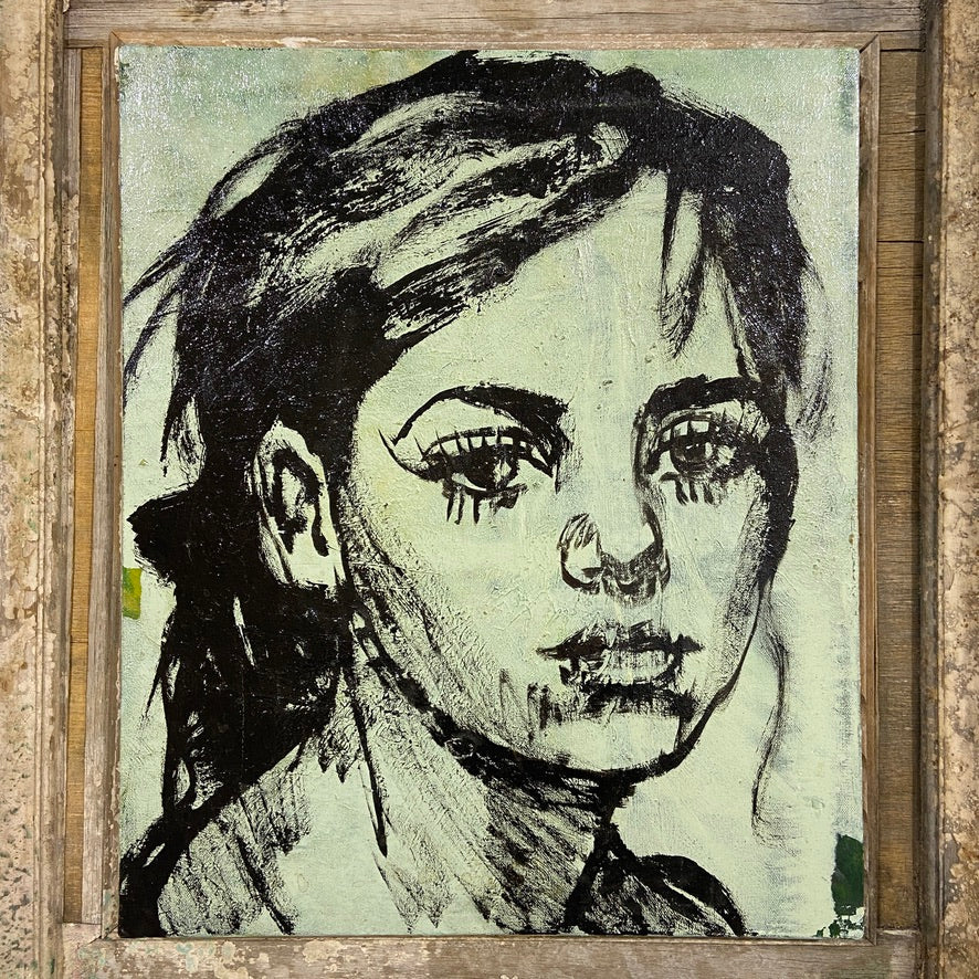 'Received Scripts VII’ Acrylic on canvas. 45 x 38cm (frame size 61 x 54cm)