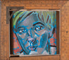 ‘My Father’s Memories III’ David Bromley. Acrylic on board with antique ruler frames from my father’s collection. 22 x 22cm (frame size 30 x 30cm)