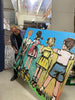 'Over The Fence' David Bromley. Acrylic and oil on linen. 130 x 162cm