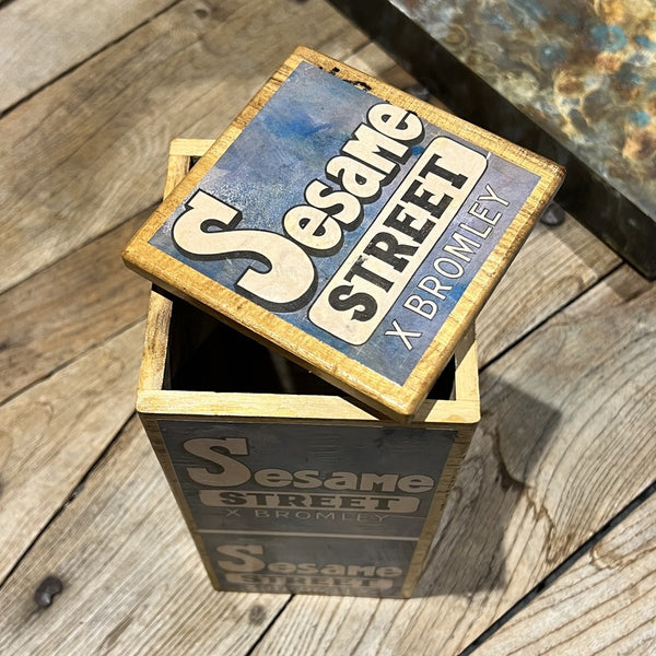 Sesame Street x Bromley, Découpage Japanese Timber Box, H28 x W12 x D12cm