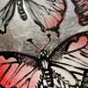 'Butterflies at Dawn' David Bromley. Acrylic on canvas with silver leaf gilding. 150 x 120 cm