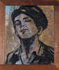 'Paper Boy' David Bromley. Acrylic and oil on canvas. 46cm x 38cm (frame size 54cm x 47cm)