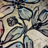 'Blooms on Gold III' David Bromley. Acrylic on canvas with gold leaf gilding. 90 x 60cm