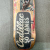 1. '50 Lanes' David Bromley customised skateboard deck. 80 x 20cm