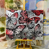 'Butterflies at Dawn' David Bromley. Acrylic on canvas with silver leaf gilding. 150 x 120 cm