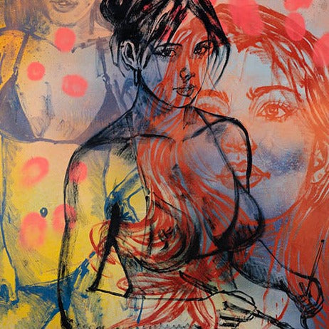 'The Signature III' David Bromley. Acrylic and oil on canvas. 150 x 180cm