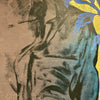 'Jade' David Bromley. Acrylic on linen with gold leaf gilding. 160 x 130cm