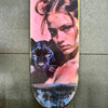 10. 'Panther' David Bromley customised skate board deck. 79 x 20cm