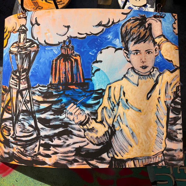 7. PRE-ORDER 'The Young Artist By The Sea' David Bromley. High pigment print. Edition of 60.