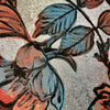 'Blooms on Silver I' David Bromley. Acrylic on canvas with silver metal leafing. 60 x 90cm