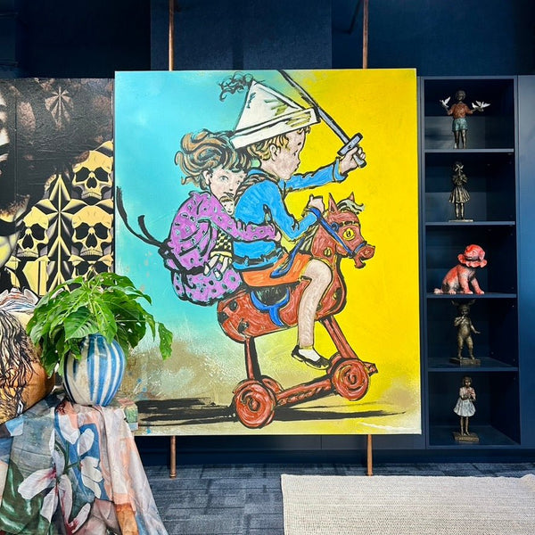 'Go Forth' David Bromley. Acrylic on canvas. 180 x 150cm