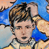 'The Young Artist' David Bromley. Acrylic on canvas. 120 x 150cm