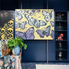 'Lavender Dreams' David Bromley. Acrylic on canvas with gold leaf gilding. 120 x 150cm