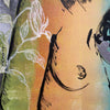 ‘Hilary’ David Bromley. Acrylic on canvas with silver metal leafing. 180 x 150cm
