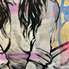 'Zippora Amongst Blooms I' David Bromley. Acrylic on canvas with gold leaf gilding. 150 x 120cm