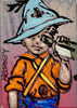 'Searching For Adventure I' David Bromley, Acrylic on Canvas, 23cm x 16cm