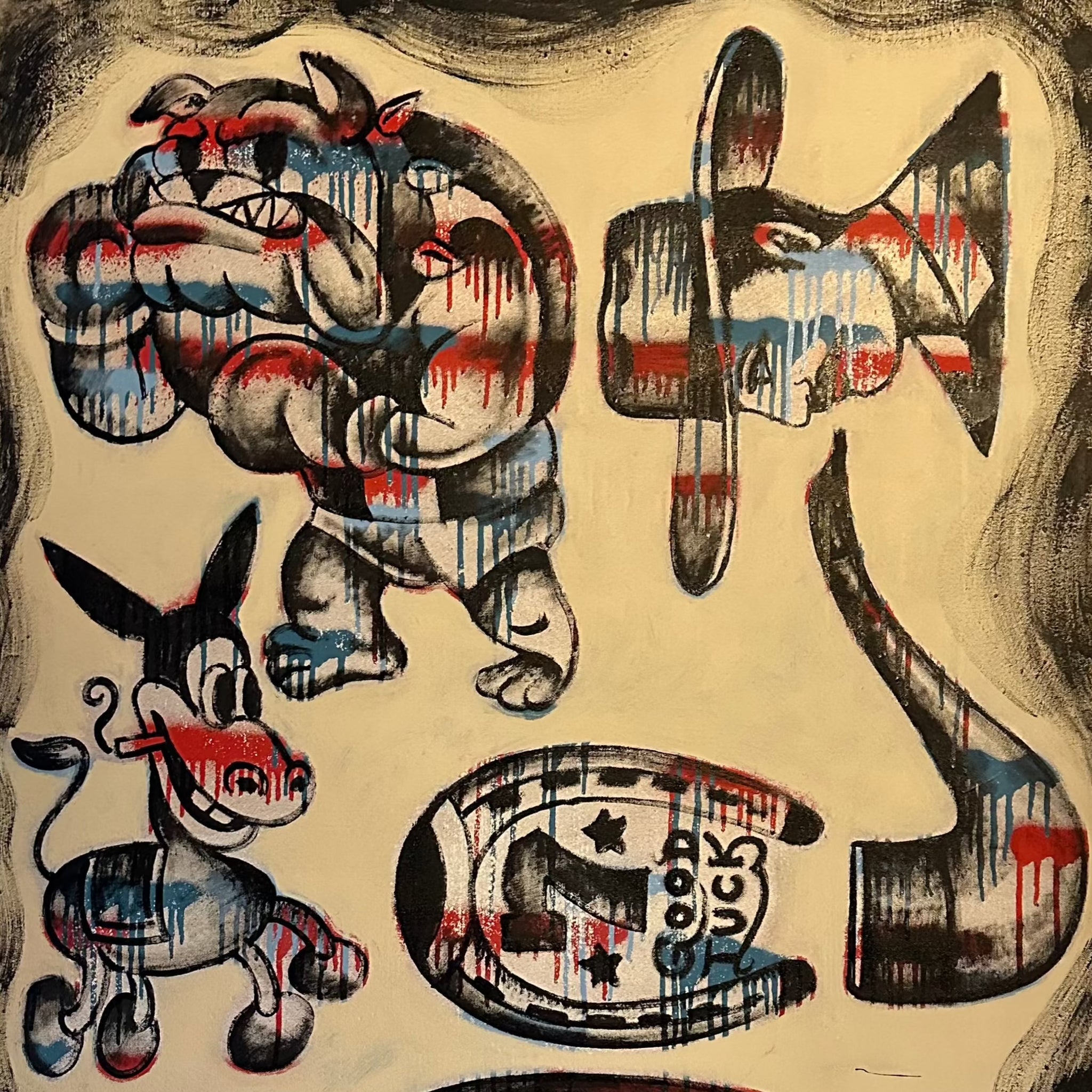 ‘Elements 2’ Gorè. Acrylic on canvas. 120 x 90cm