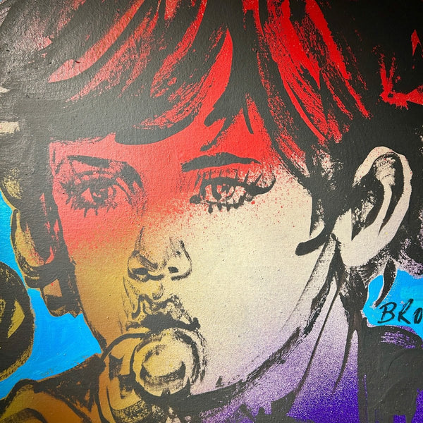 'Bubble Boy II' David Bromley. Acrylic and oil on canvas. 90 x 60cm