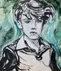 'Boy Portrait III' David Bromley. Acrylic on linen. 53 x 45cm