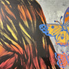 'Jessica' David Bromley. Acrylic on canvas with silver metal leafing. 150 x 120cm.