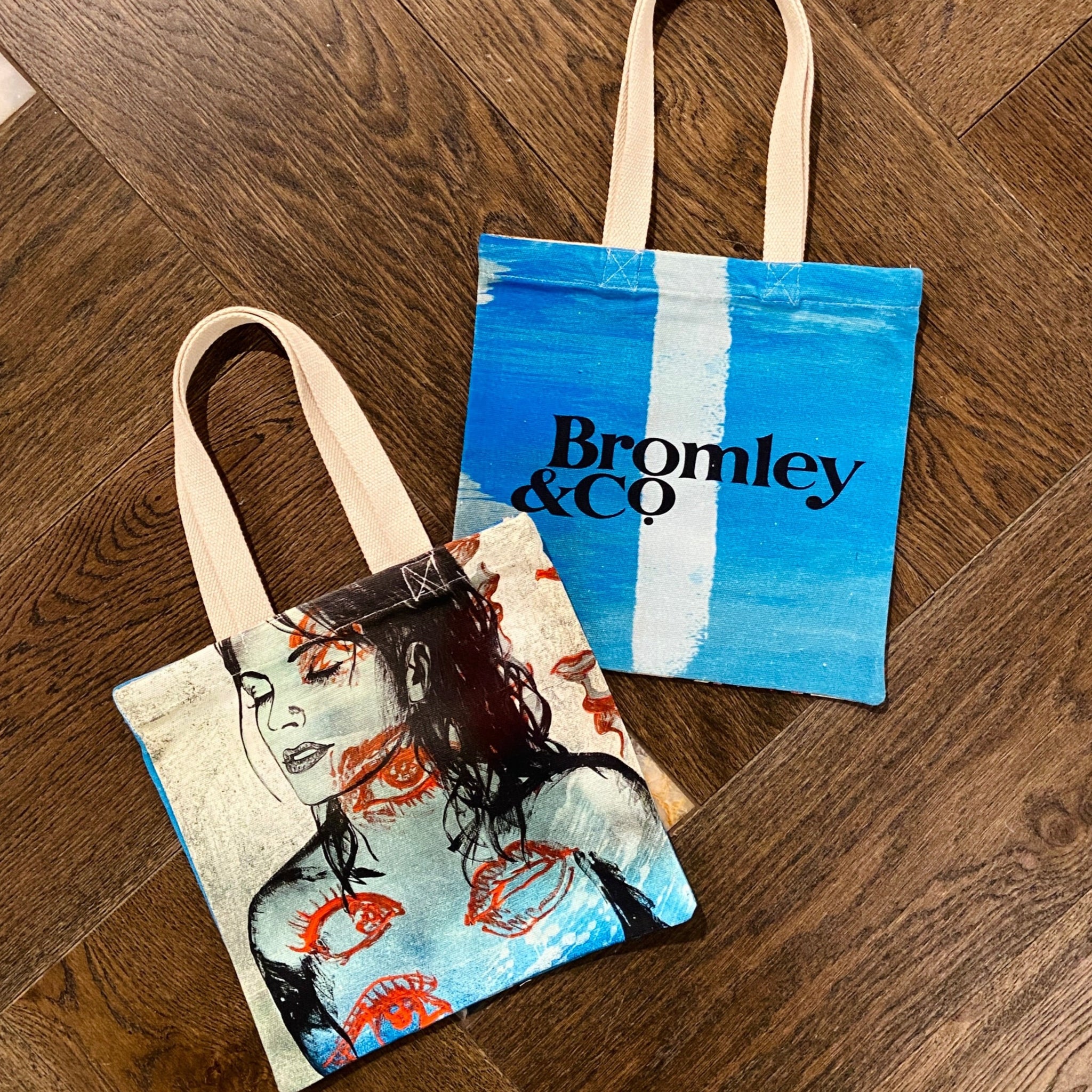 'All Eyes On Belinda' Mini Cotton Canvas Tote by Bromley Studio