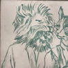 'Big Cat, Little Cat' David Bromley. Oil on linen. 53 x 45cm