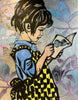 'I sent you a little note' David Bromley. Acrylic on canvas with silver metal leafing. 150 x 120cm
