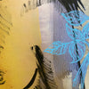 ‘Helen’ David Bromley. Acrylic on canvas with silver metal leafing. 180 x 150cm