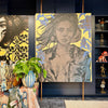 'Jade' David Bromley. Acrylic on linen with gold leaf gilding. 160 x 130cm