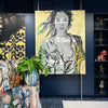 'Jade' David Bromley. Acrylic on canvas with gold leaf gilding.  146 x 114cm