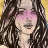 'Zippora Amongst Blooms I' David Bromley. Acrylic on canvas with gold leaf gilding. 150 x 120cm