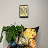 'Horse Play' David Bromley. Embroidery on hand painted canvas in timber frame. 33 x 25cm