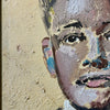 'In Thought' David Bromley. Acrylic and oil on canvas, framed. 50 x 42cm