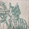 'Big Cat, Little Cat' David Bromley. Oil on linen. 53 x 45cm