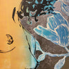 ‘Hilary’ David Bromley. Acrylic on canvas with silver metal leafing. 180 x 150cm