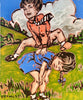 'Leapfrog' David Bromley. Acrylic on linen. 46 x 38cm