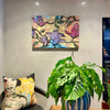 'Velvet Blooms II' David Bromley. Acrylic on canvas. 60 x 90cm