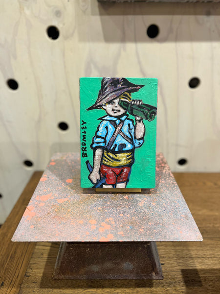 'Searching for Adventure' David Bromley, Acrylic on Canvas, 23cm x 16cm