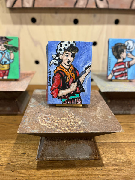'Pirate Boy' David Bromley, Acrylic on Canvas, 23cm x 16cm