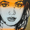 'Belinda' David Bromley. Acrylic on canvas with gold leaf gilding. 90cm x 60cm