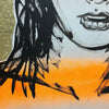 'Belinda' David Bromley. Acrylic on canvas with gold leaf gilding. 90cm x 60cm