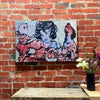 'Playtime' David Bromley, Acrylic on Canvas with silver leaf gilding, 90cm x 60cm