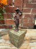 'Searching for Adventure' David Bromley. Cast bronze mini maquette with coloured patina and base. Edition AP. 27cm Height.