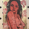 'Allie'. David Bromley. Acrylic on canvas with gold leaf gilding. 150cm x 120cm.