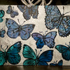 'Coastal Butterflies' David Bromley. Acrylic on canvas with silver metal leaf gilding. 150 x 180 cm