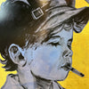 ‘Smoking Boy I’ David Bromley. Acrylic on canvas with gold leafing and varnish wash. 150 x 150cm