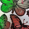 'Urban Butterflies' David Bromley. Acrylic on canvas with silver leaf gilding. 120cm x240cm.