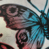 'Urban Butterflies' David Bromley. Acrylic on canvas with silver leaf gilding. 120cm x240cm.