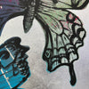 'Urban Butterflies' David Bromley. Acrylic on canvas with silver leaf gilding. 120cm x240cm.