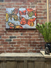 'Vibrant Butterflies II' David Bromley, Acrylic on Canvas with silver leaf gilding, 90cm x 60cm